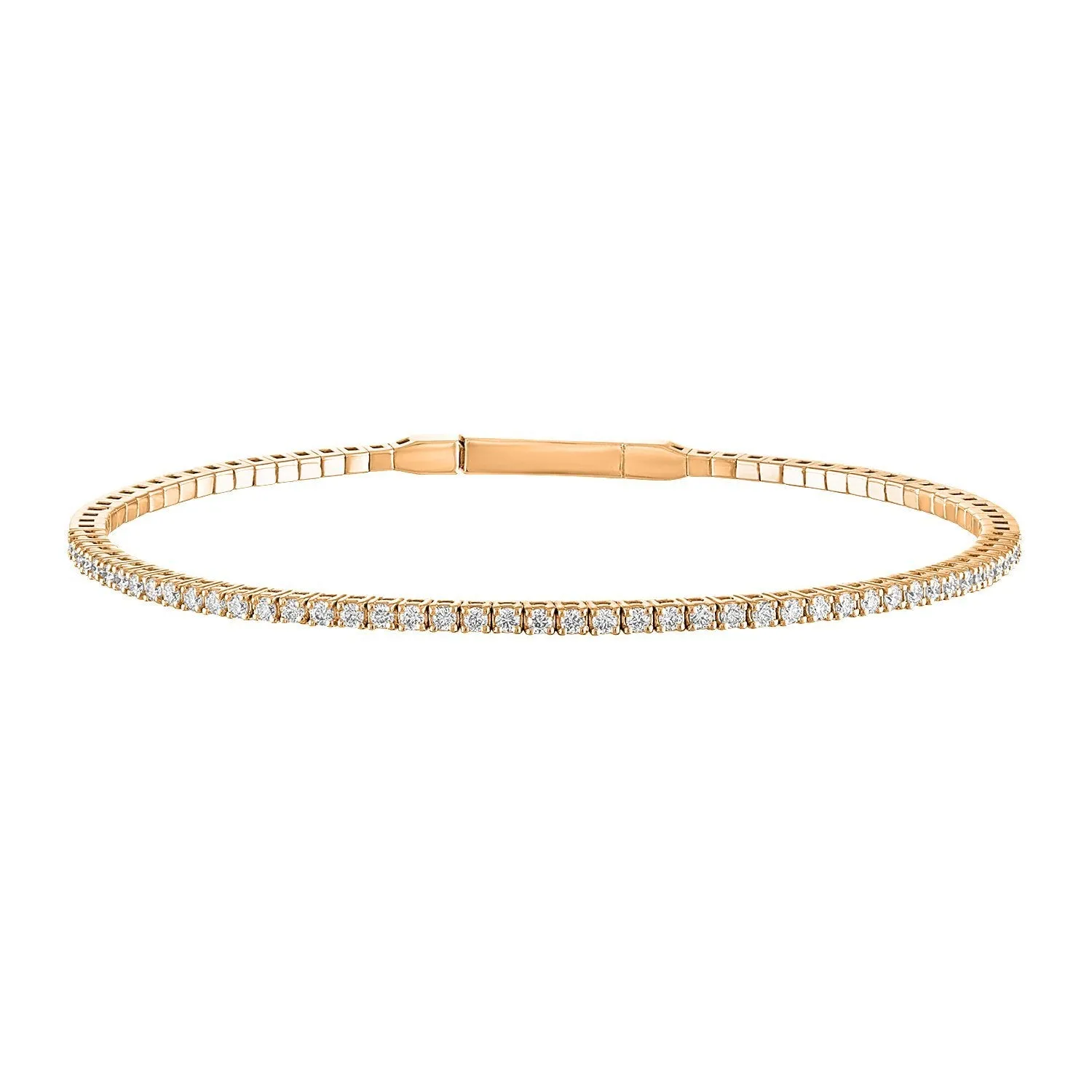 Thin Diamond Oval Bangle