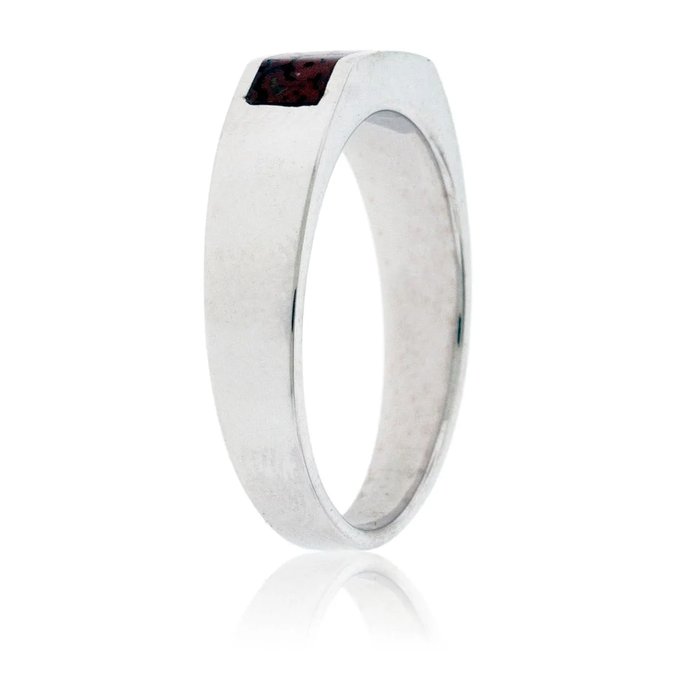 Thin Dinosaur Bone Inlay Ring
