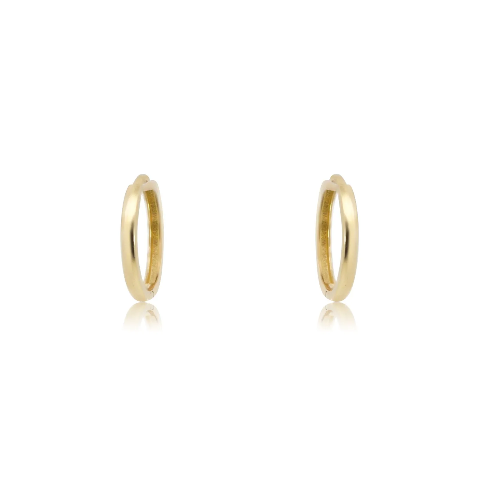 Thin Gold Huggie Hoop Earrings