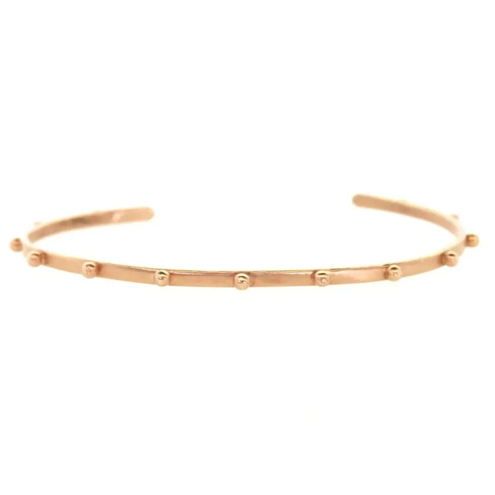 Thin Gold Stud Cuff Bracelet