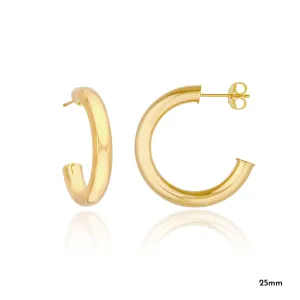 Thin Gold Tube Hoops