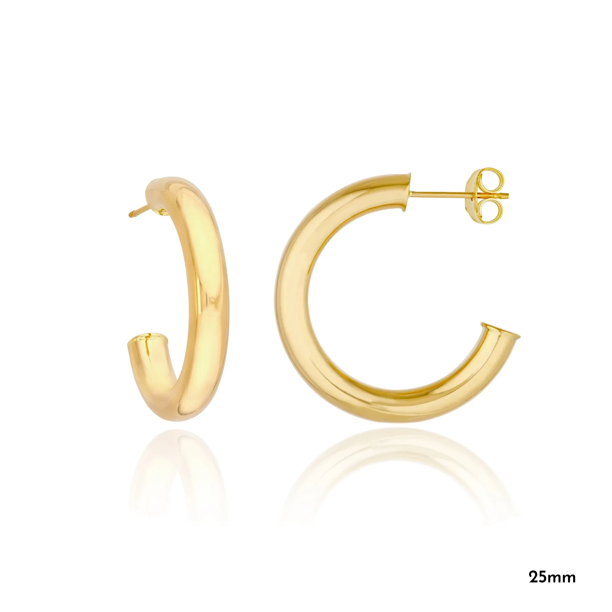 Thin Gold Tube Hoops