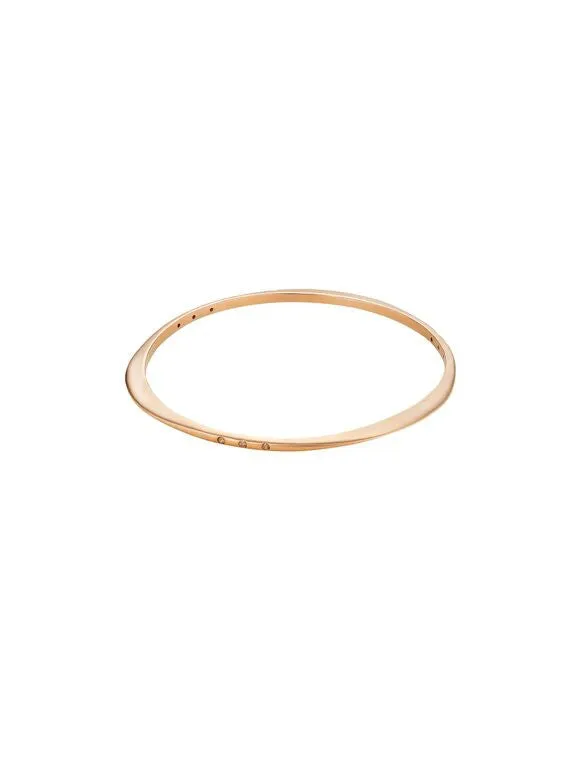 Thin Halo Bangle with Diamonds