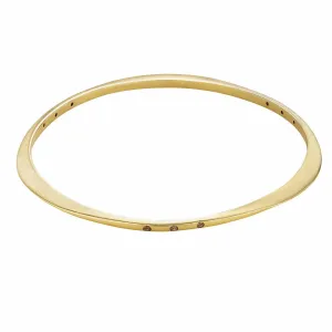 Thin Halo Bangle with Diamonds