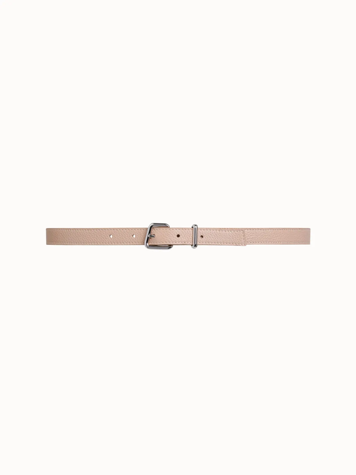 Thin Leather Trapezoid Buckle Belt