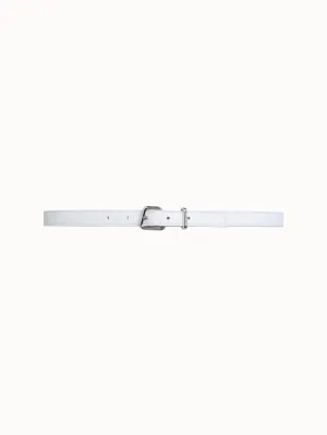 Thin Leather Trapezoid Buckle Belt
