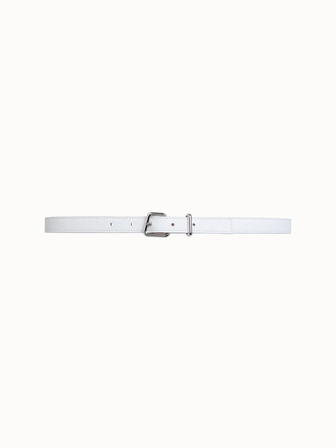 Thin Leather Trapezoid Buckle Belt