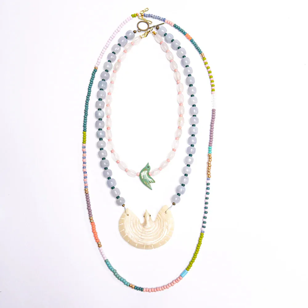 Thin Mixed Media Necklace