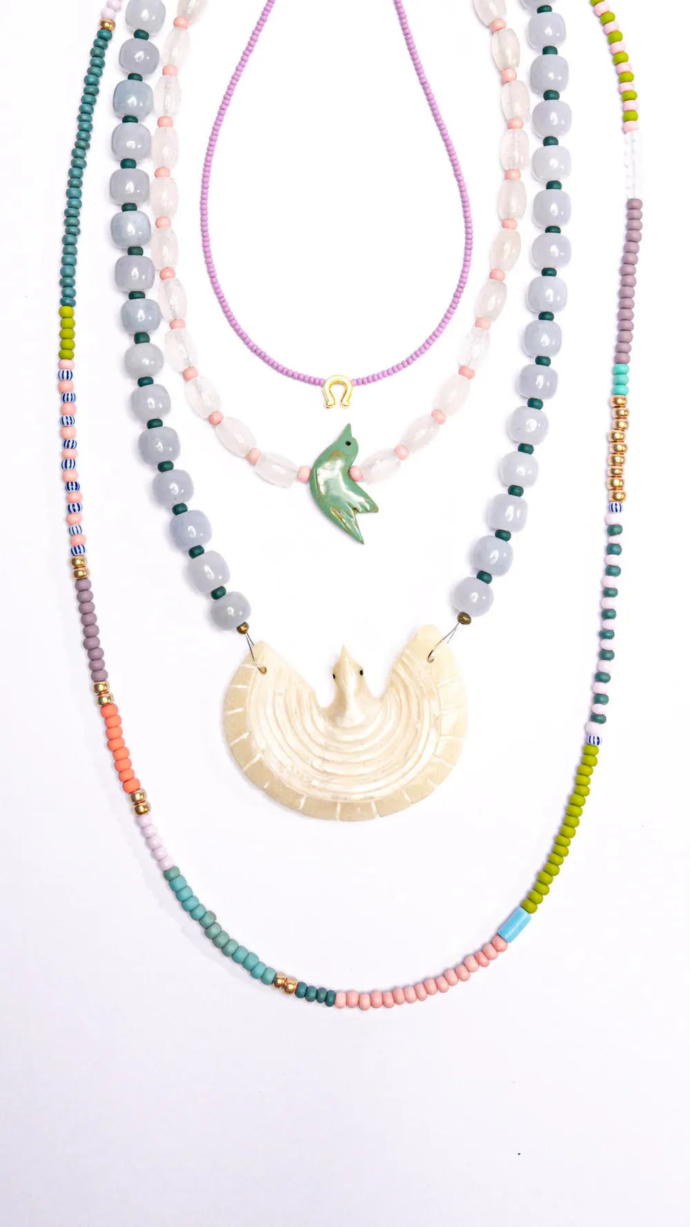Thin Mixed Media Necklace