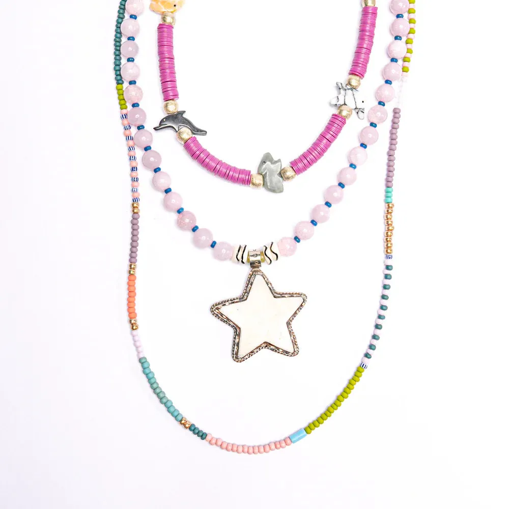 Thin Mixed Media Necklace