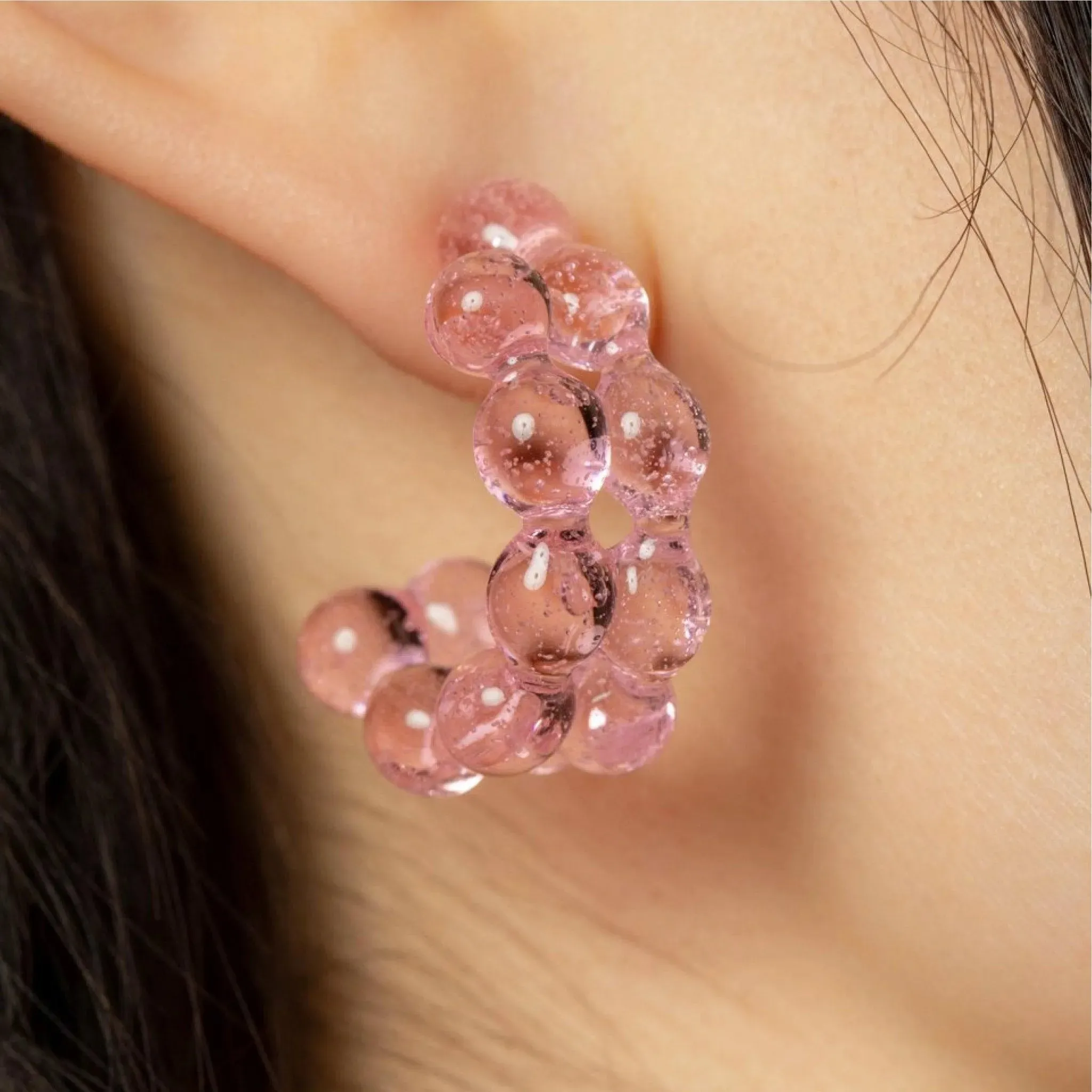 Thin Molten Hoop Earrings