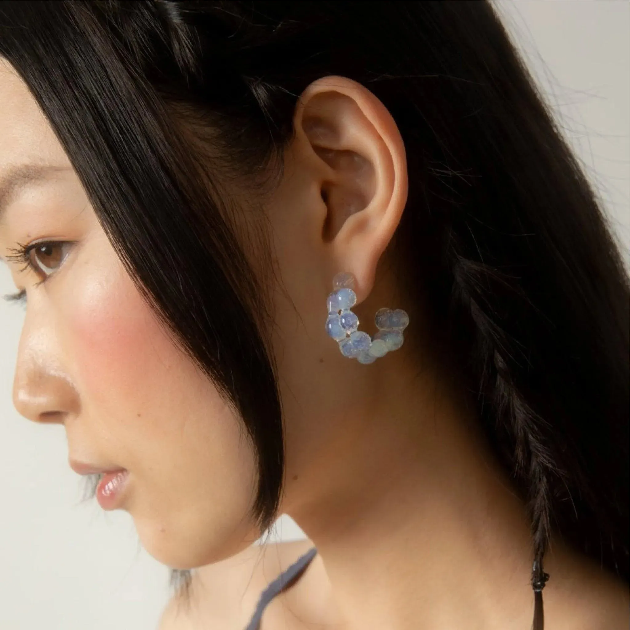 Thin Molten Hoop Earrings