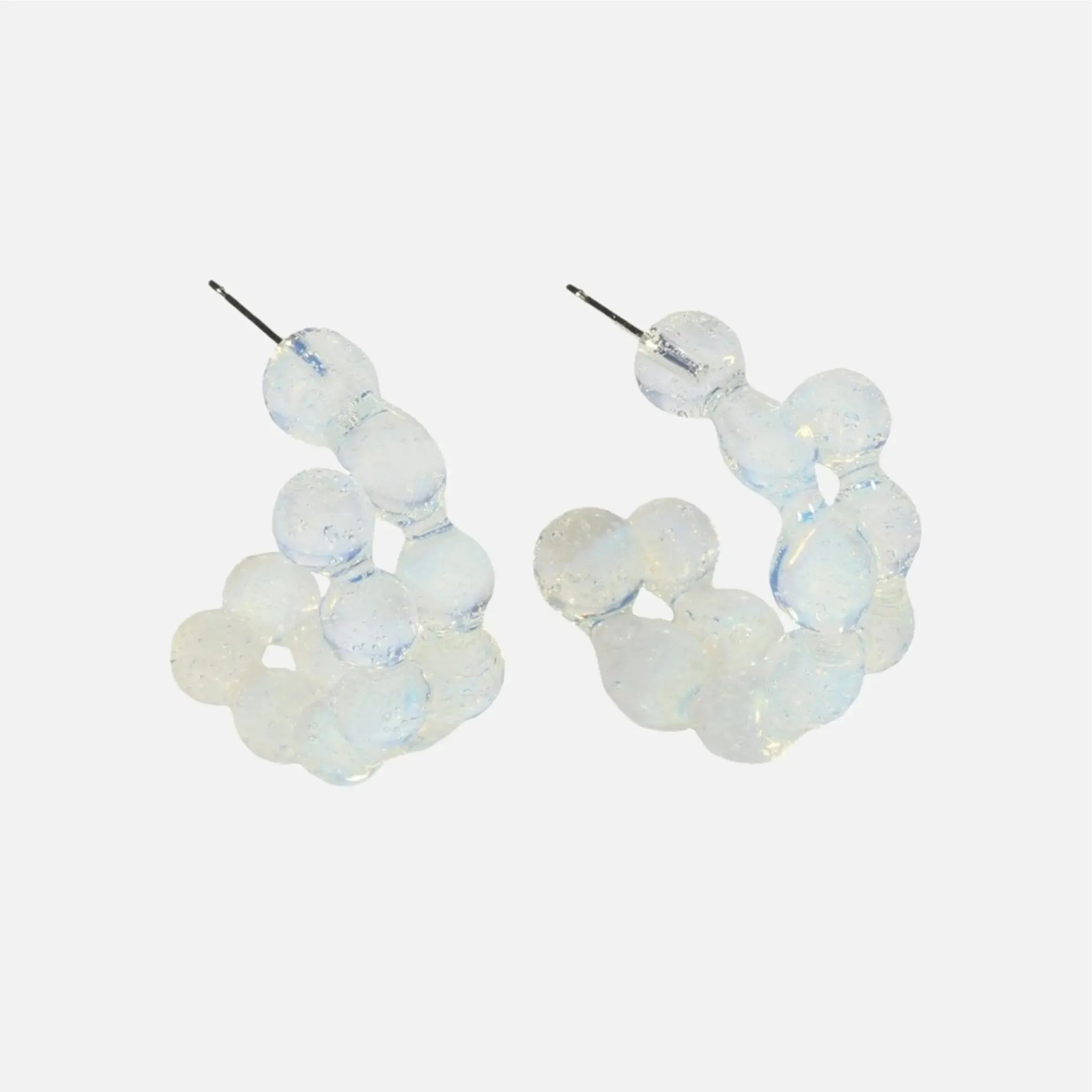 Thin Molten Hoop Earrings