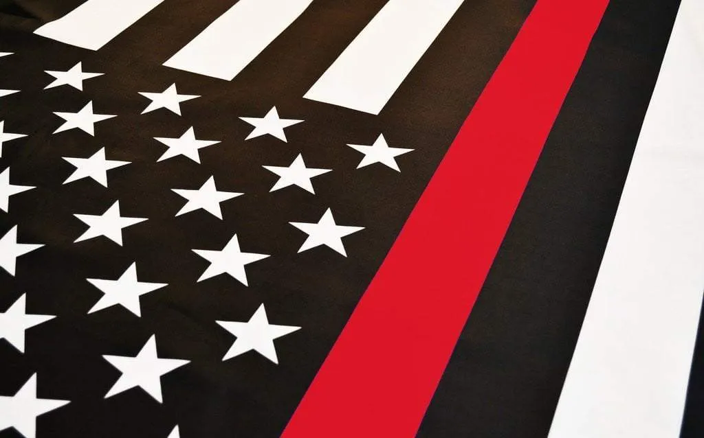 Thin Red Line American Flag With Grommets 3 X 5 Feet