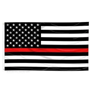 Thin Red Line American Flag With Grommets 3 X 5 Feet