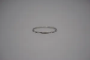 Thin Rhodium Stacker Ring