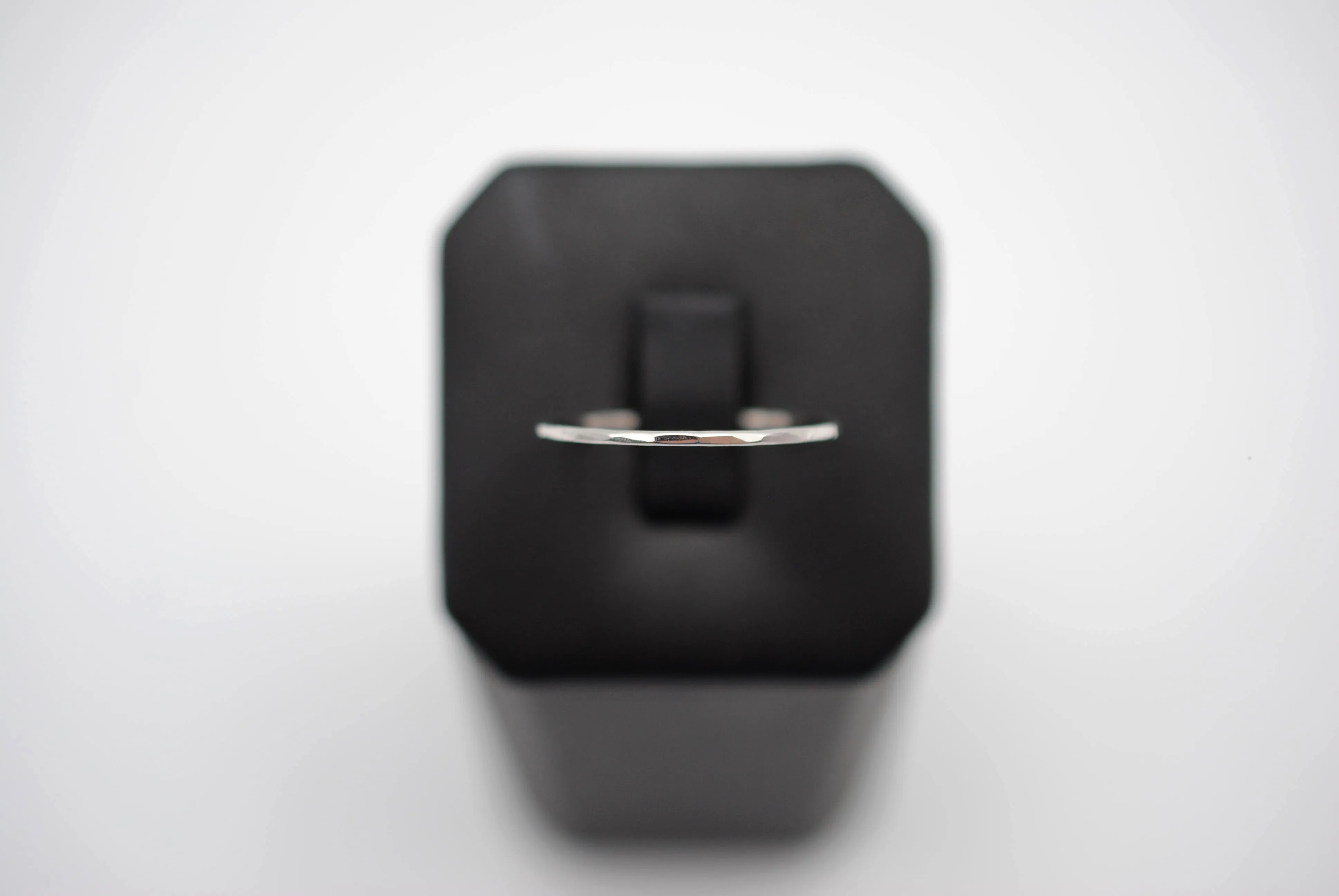 Thin Rhodium Stacker Ring