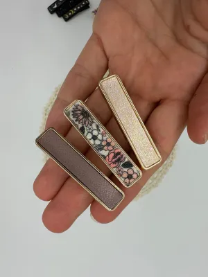 Thin shimmer clip Trio