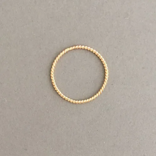 Thin Twisted Stacking Ring