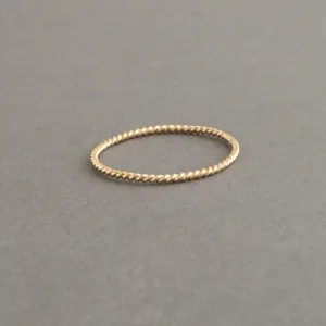 Thin Twisted Stacking Ring