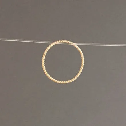 Thin Twisted Stacking Ring