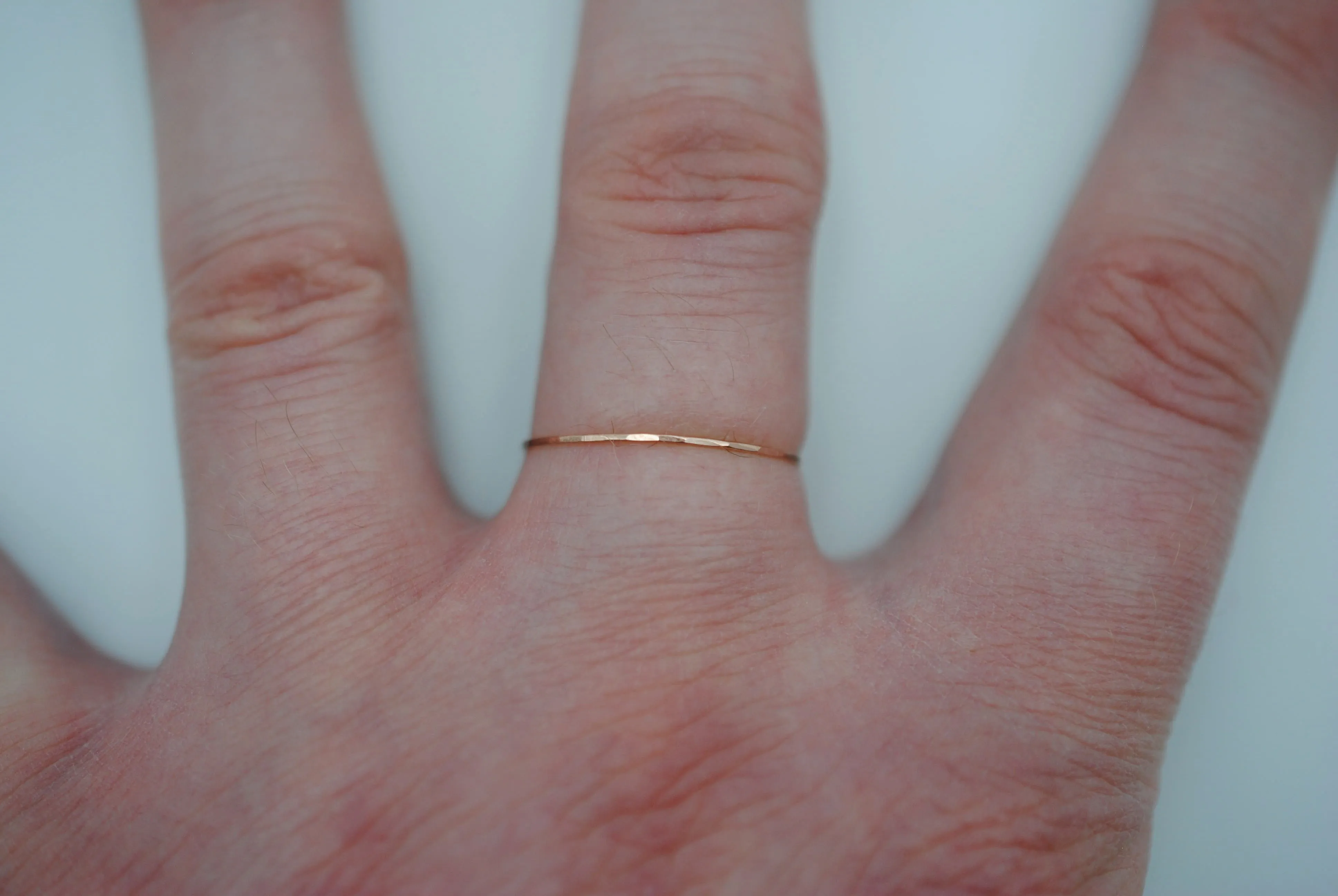 Ultra Thin Rose Gold Stacker Ring