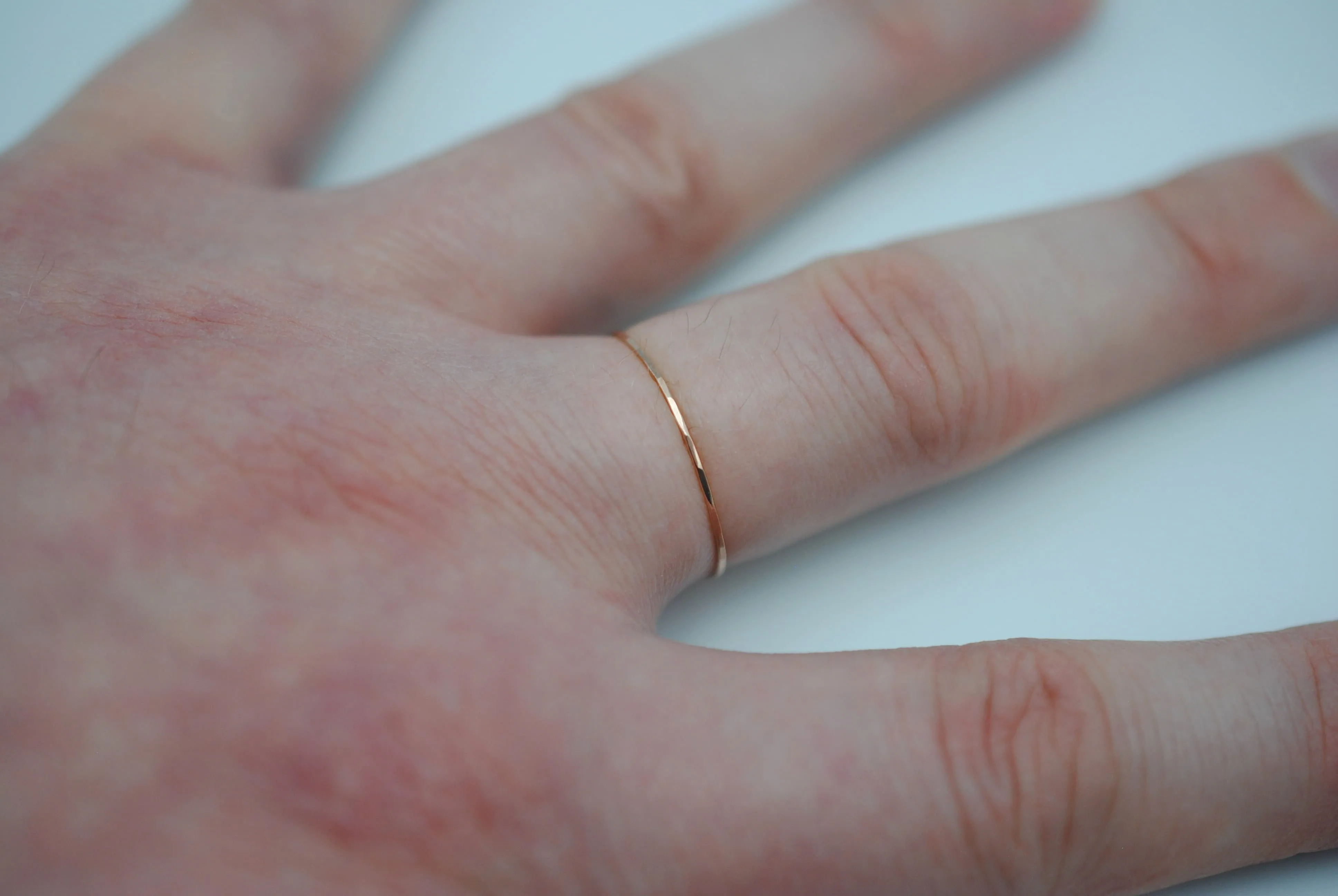 Ultra Thin Rose Gold Stacker Ring
