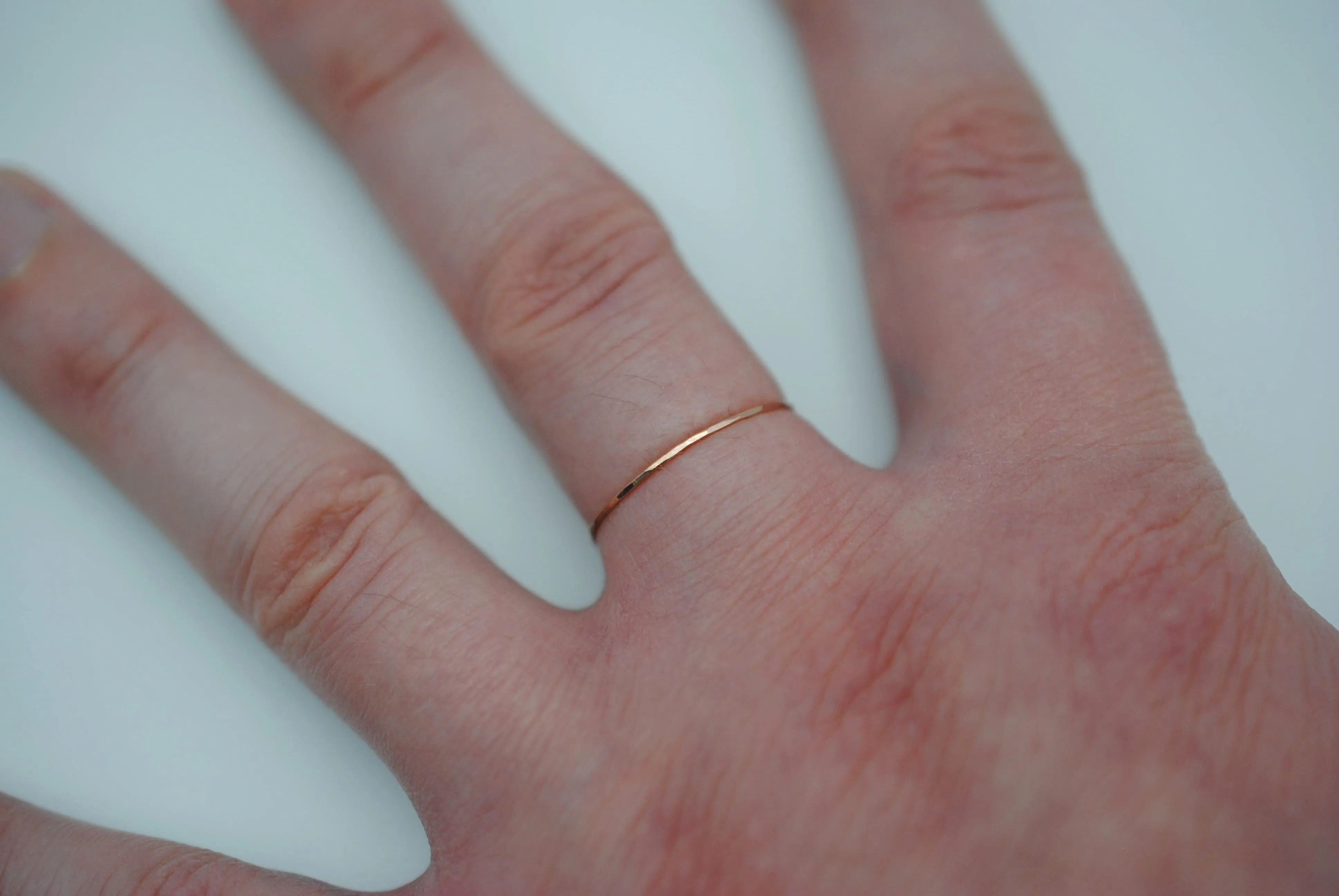 Ultra Thin Rose Gold Stacker Ring