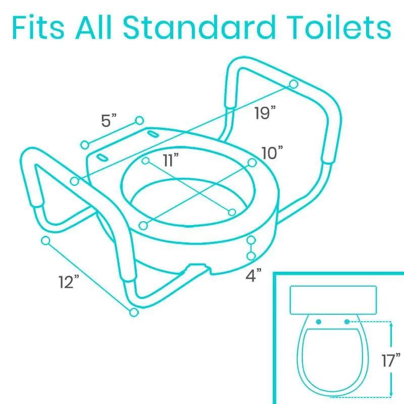 Vive Toilet Seat Riser with Arms