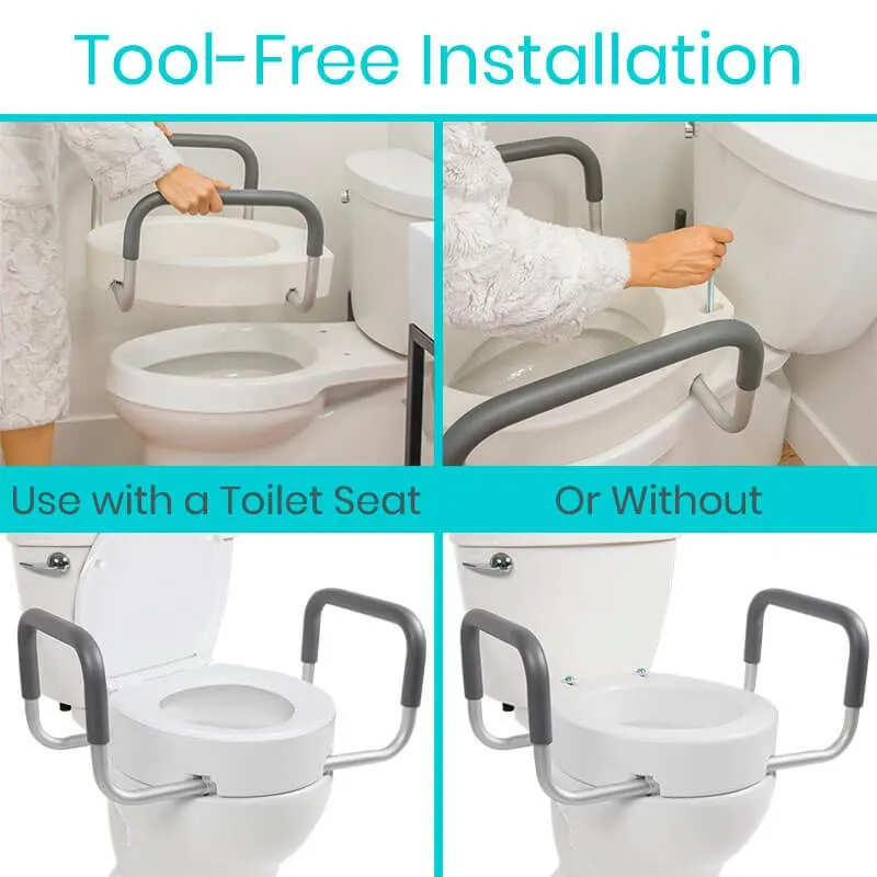 Vive Toilet Seat Riser with Arms