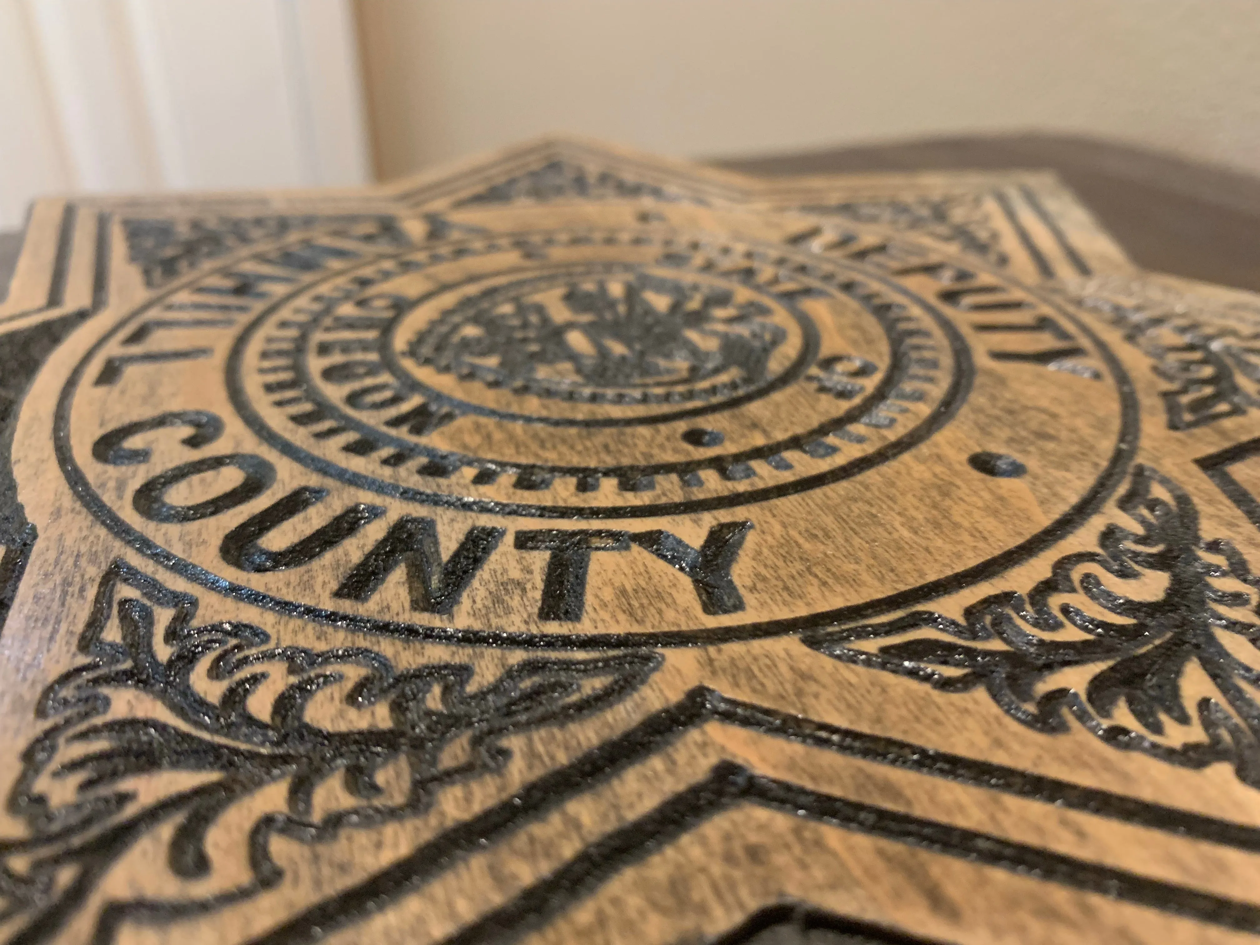 Wood Police Agency Badge