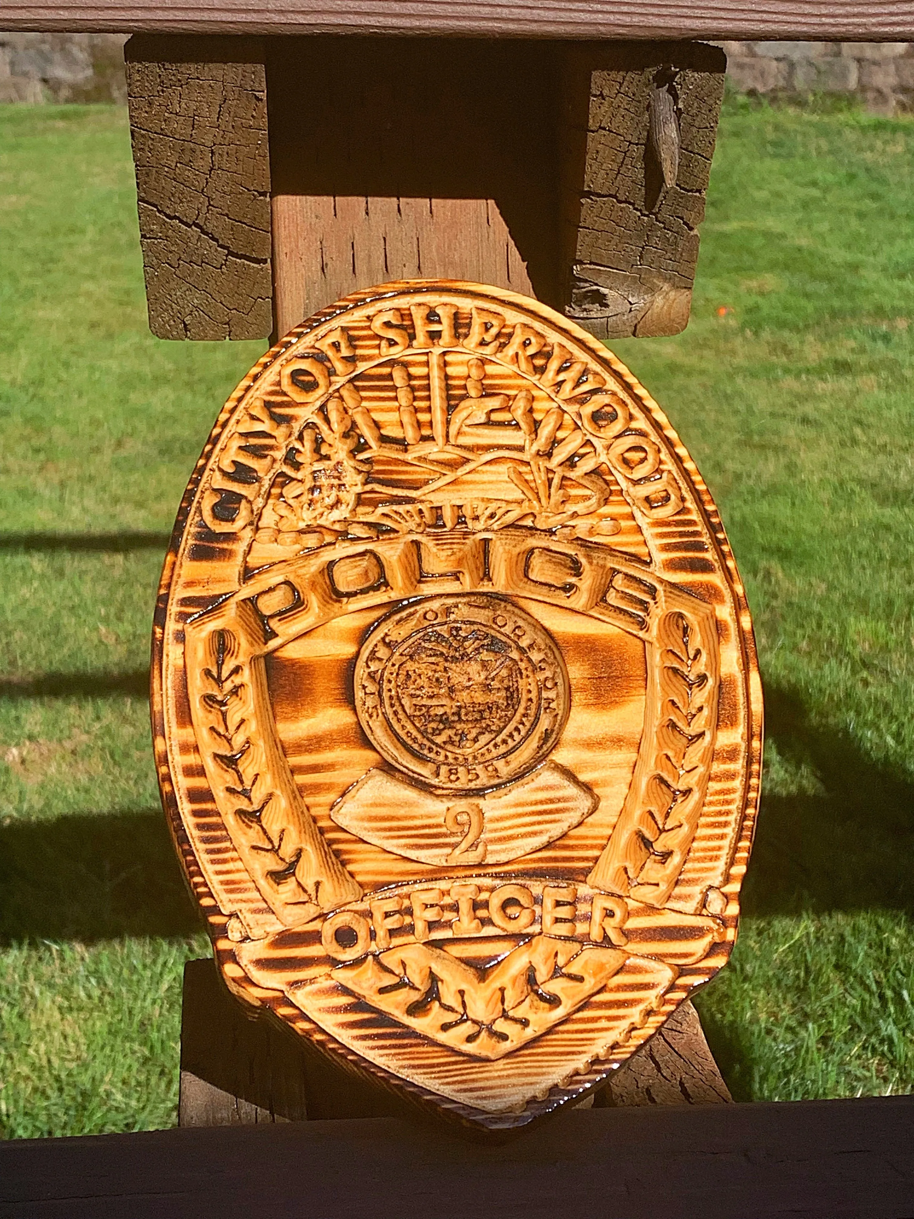 Wood Police Agency Badge