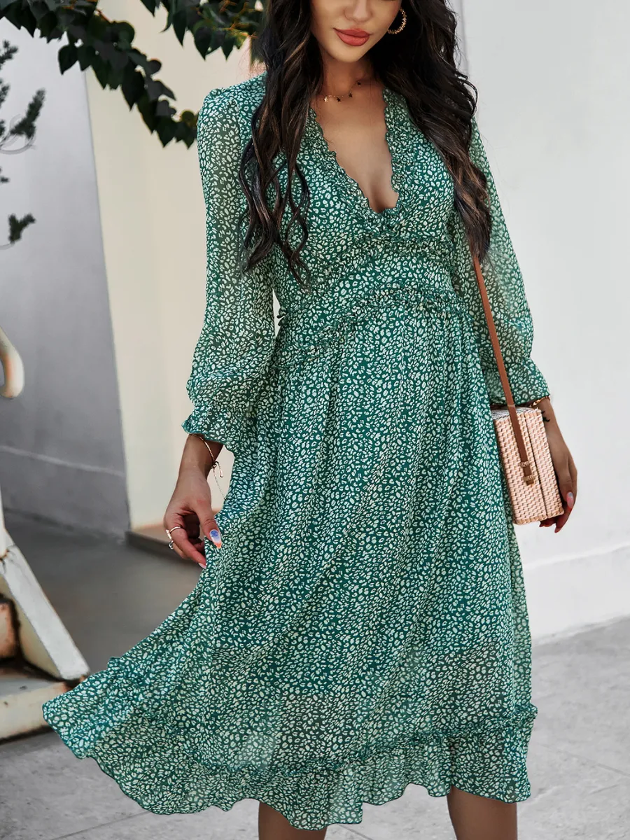 Zarnish Midi Dress - Basil