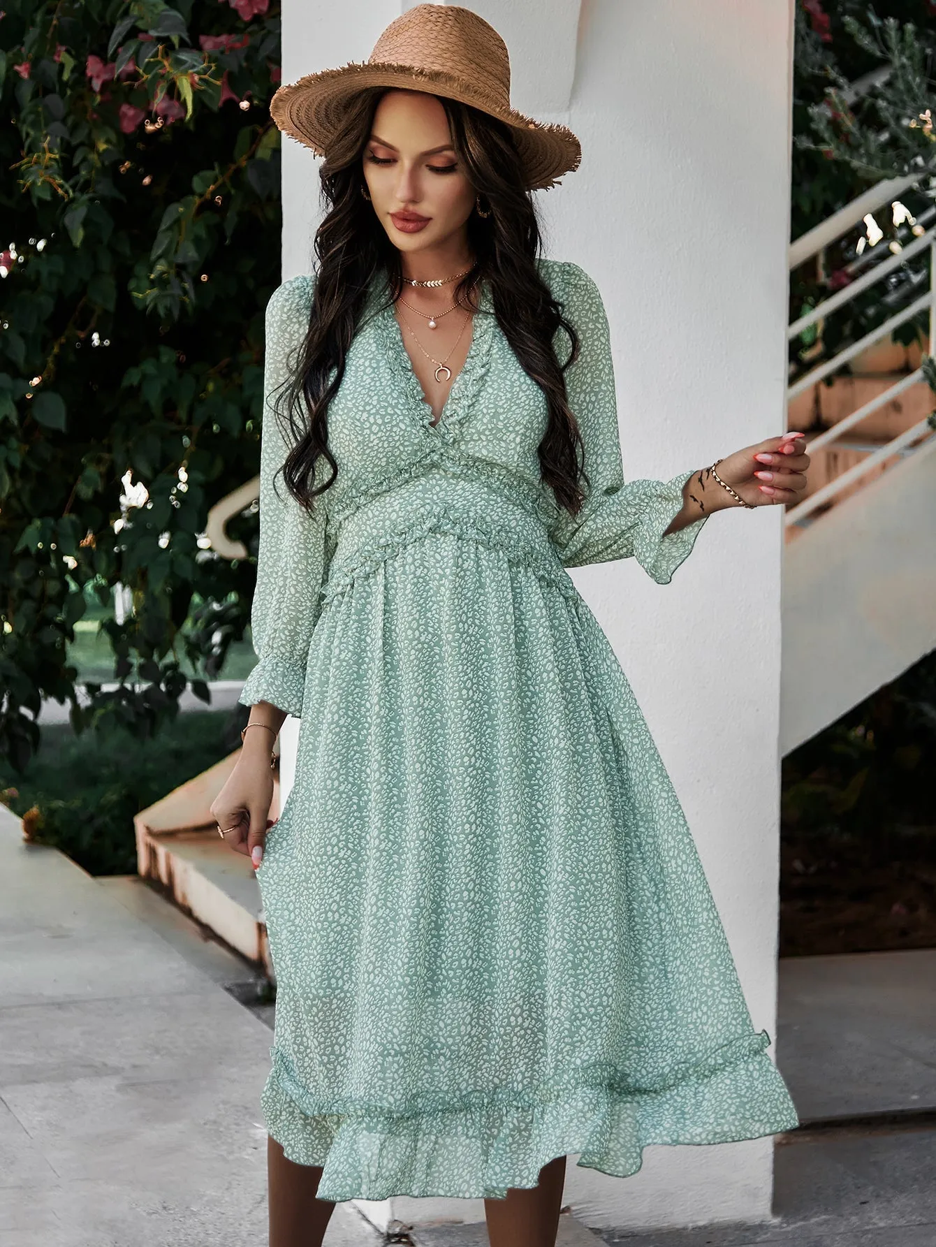 Zarnish Midi Dress - Mint