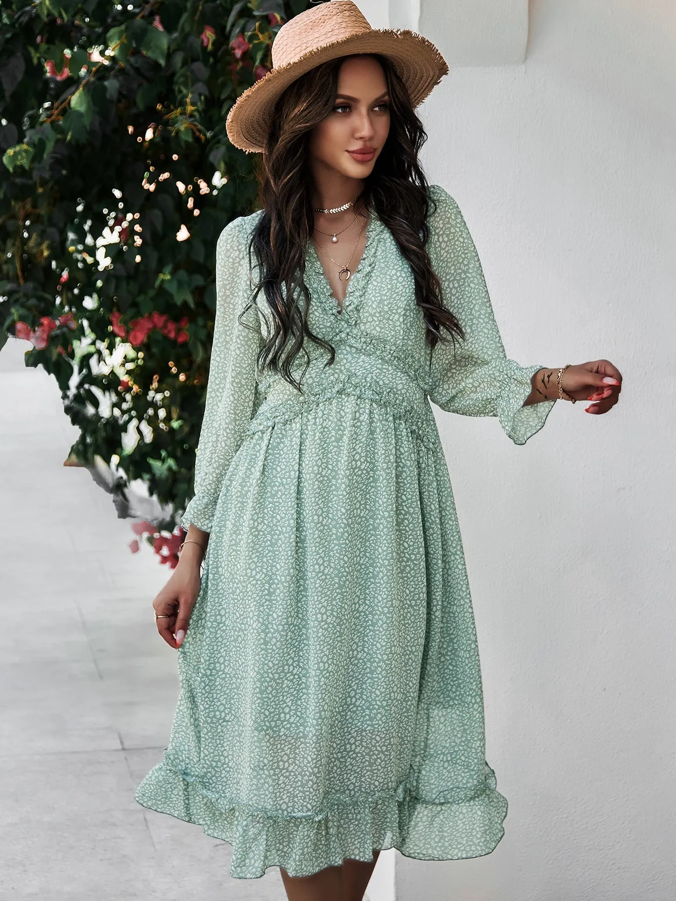 Zarnish Midi Dress - Mint