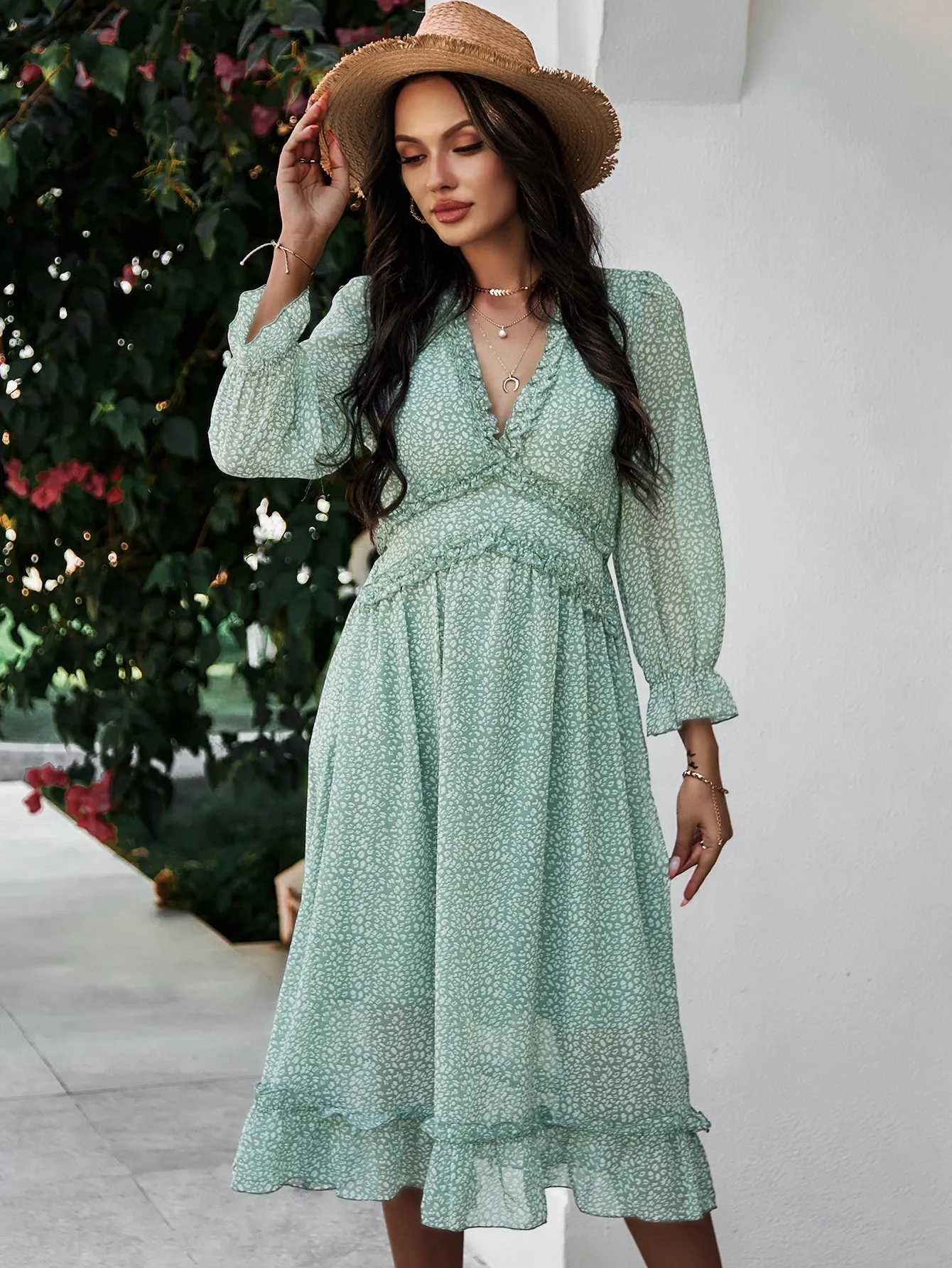 Zarnish Midi Dress - Mint